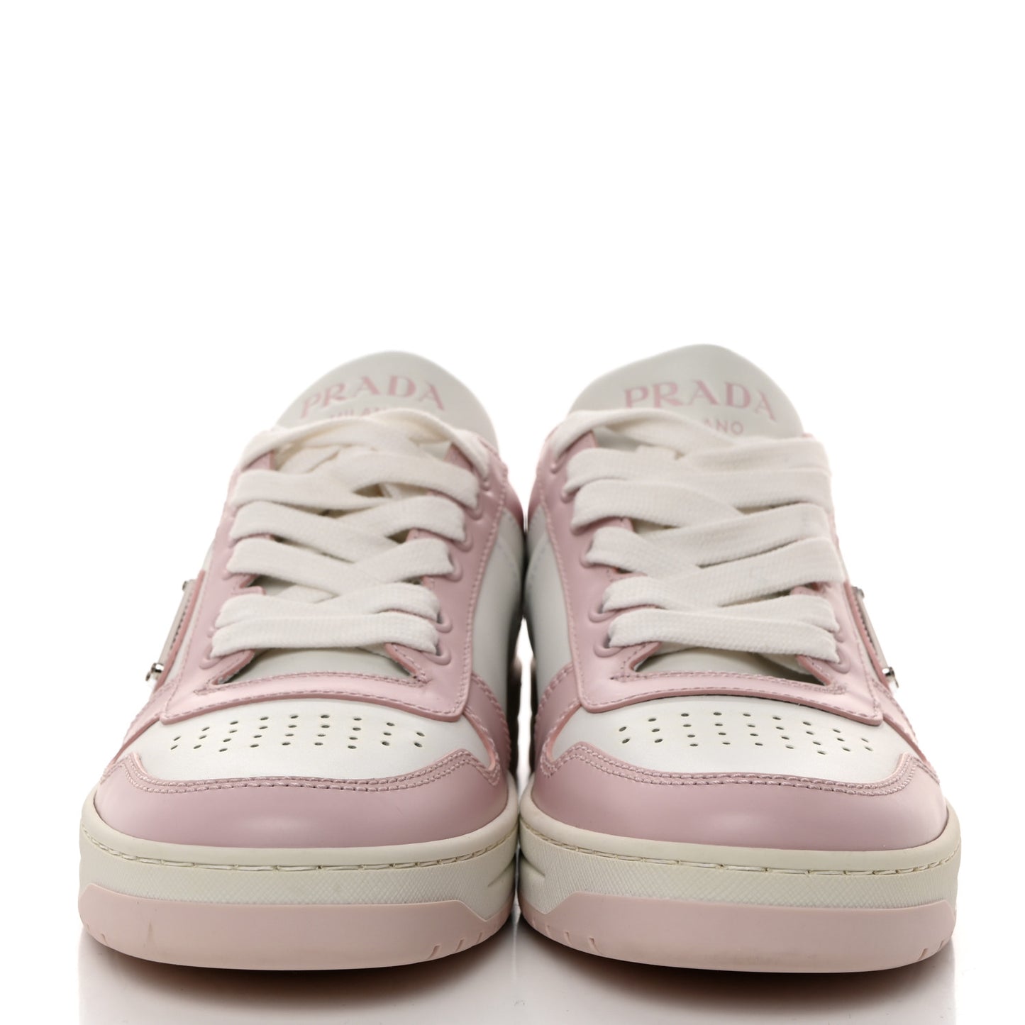Vitello Sport Spazzolato Rois Triangle Logo Womens Downtown Low Top Sneakers 37 White Alabastro