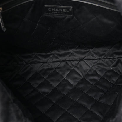 Chanel Denim Patchwork Quilted Chanel 22 Black 6 of 12