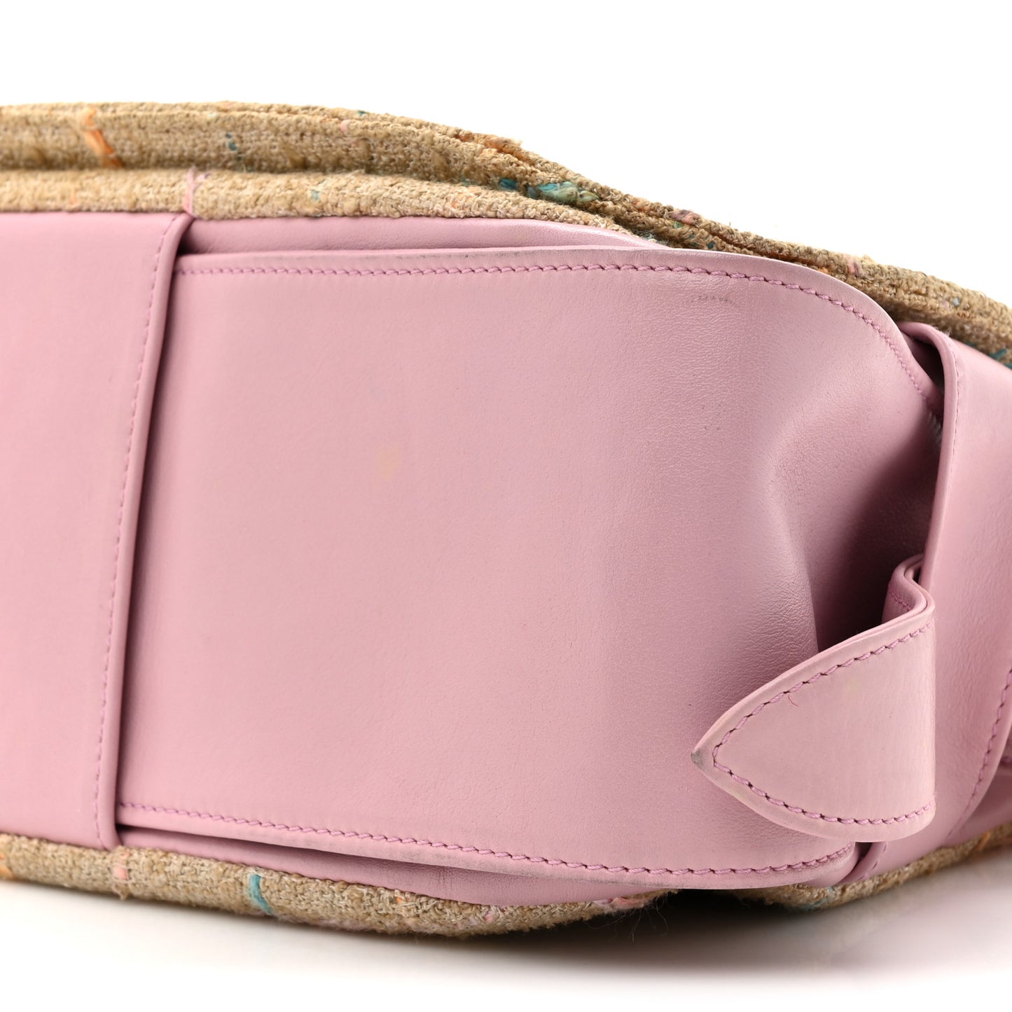 Tweed Mademoiselle Turn Lock Crossbody Bag Beige