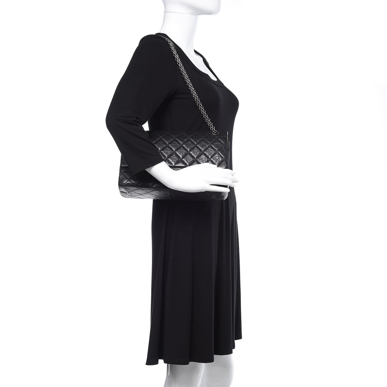 Chanel Aged Calfskin Quilted 2.55 Reissue 226 Flap Black 2 of 12