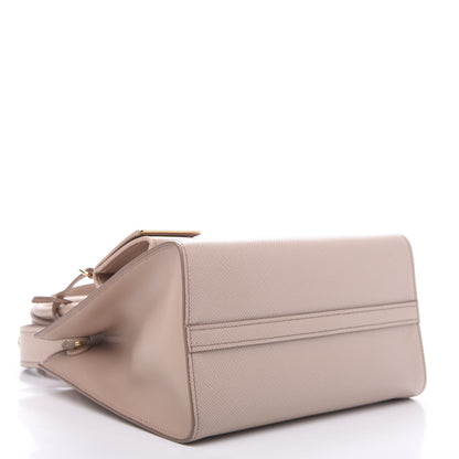 Prada Saffiano Cuir Calfskin Small Monochrome Top Handle Tote Rosa 5 of 11