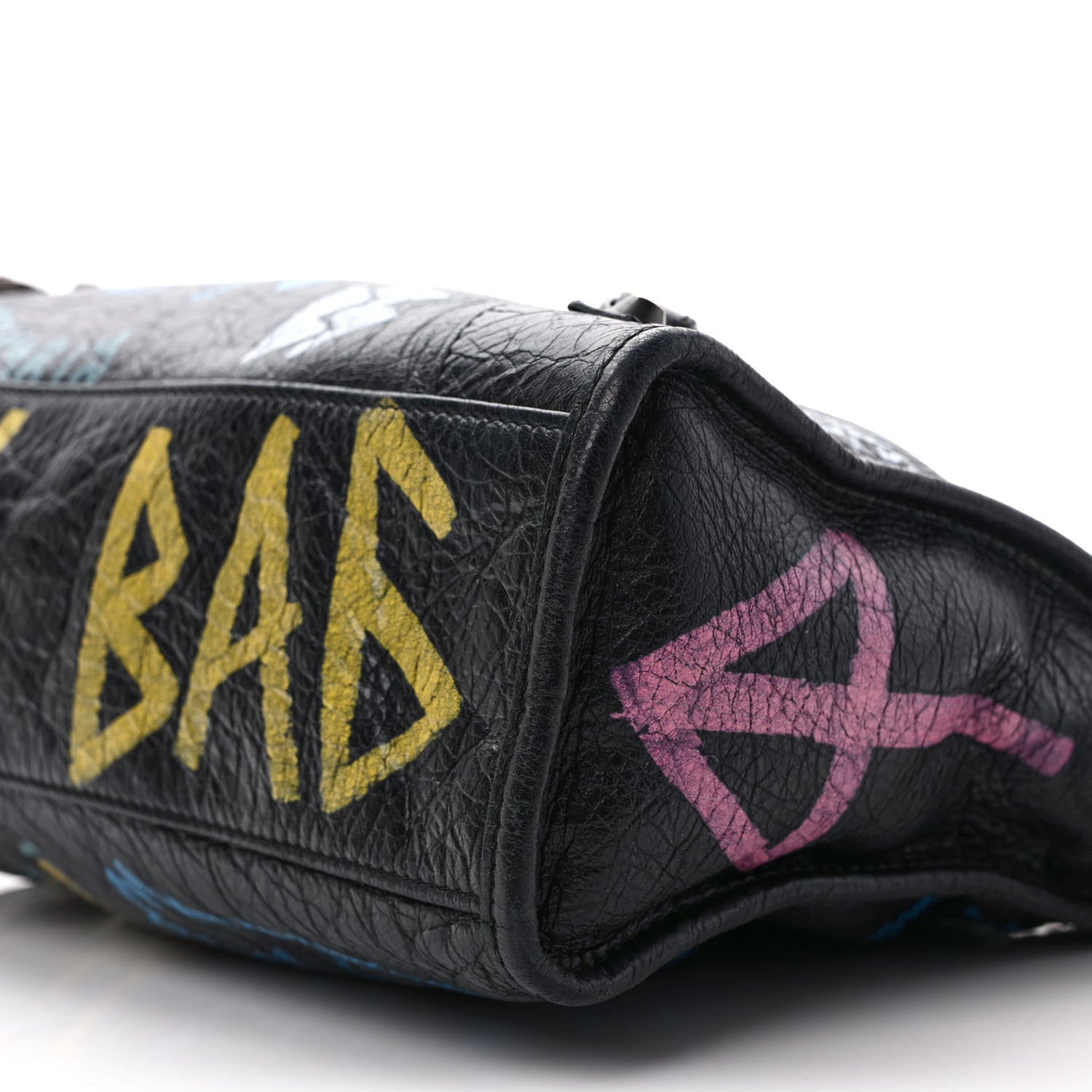 Balenciaga Agneau Graffiti All Over Classic Hardware S City Black Multicolor 9 of 11