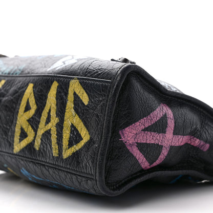 Balenciaga Agneau Graffiti All Over Classic Hardware S City Black Multicolor 9 of 11
