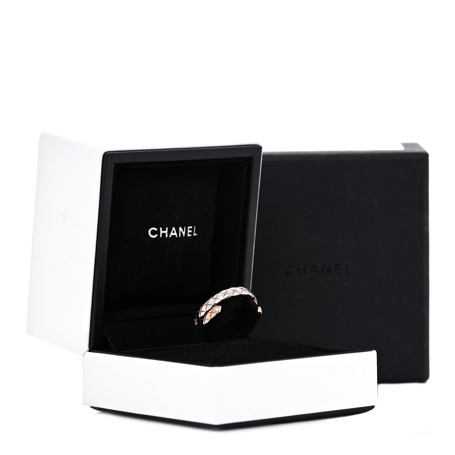 Chanel 18K White Beige Gold Diamond Coco Crush Toi et Moi Ring 54 7 7 of 7