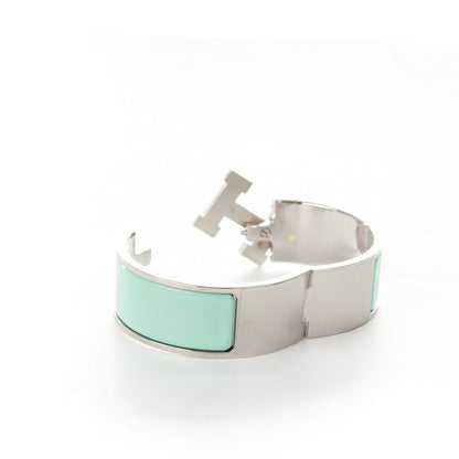 Hermes Enamel Wide Clic Clac H Bracelet PM Lagon 4 of 4