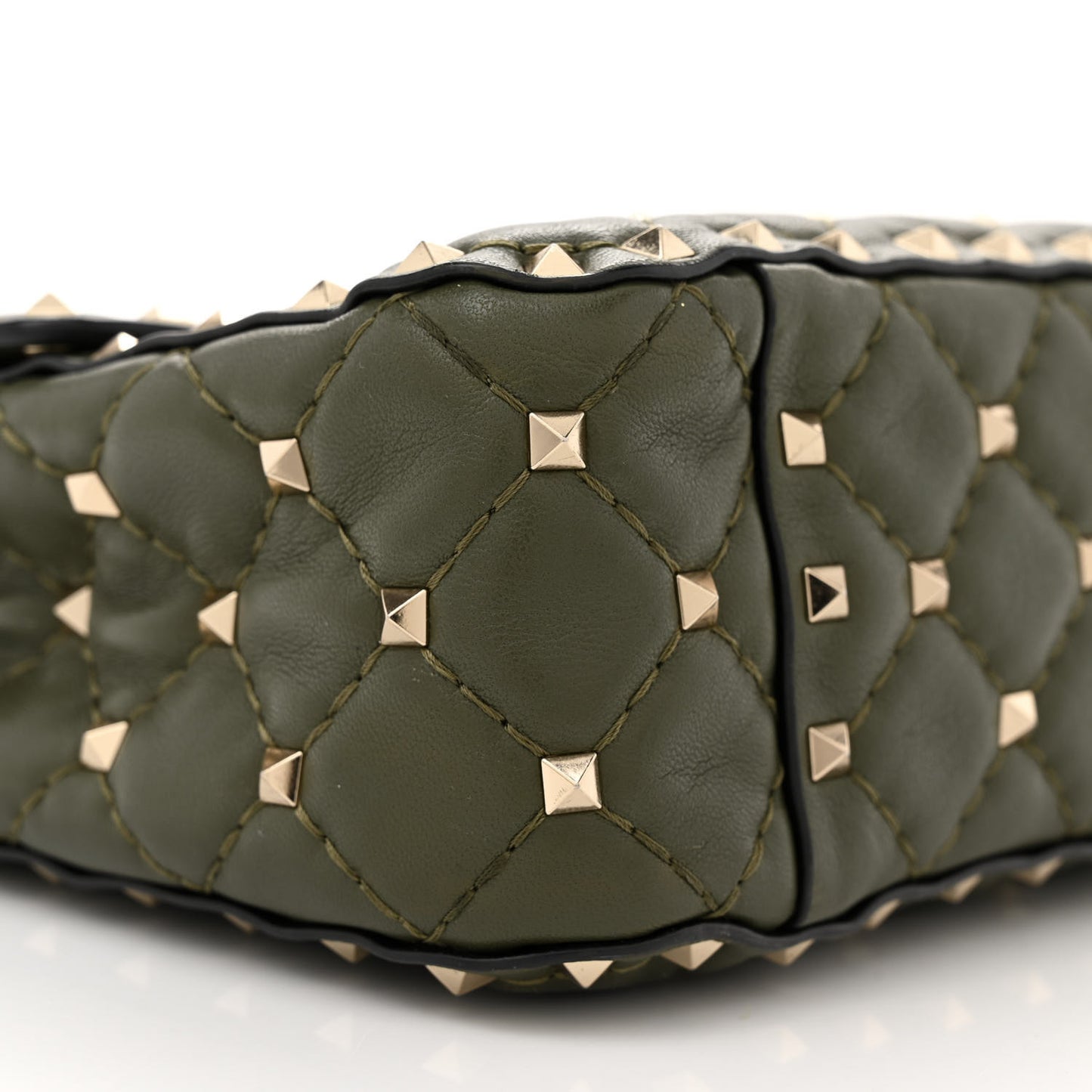 Nappa Medium Rockstud Spike Shoulder Bag Oasis