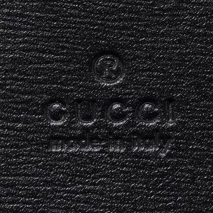 Gucci Calfskin Web Trapuntata GG Marmont Card Case Wallet Black 6 of 8