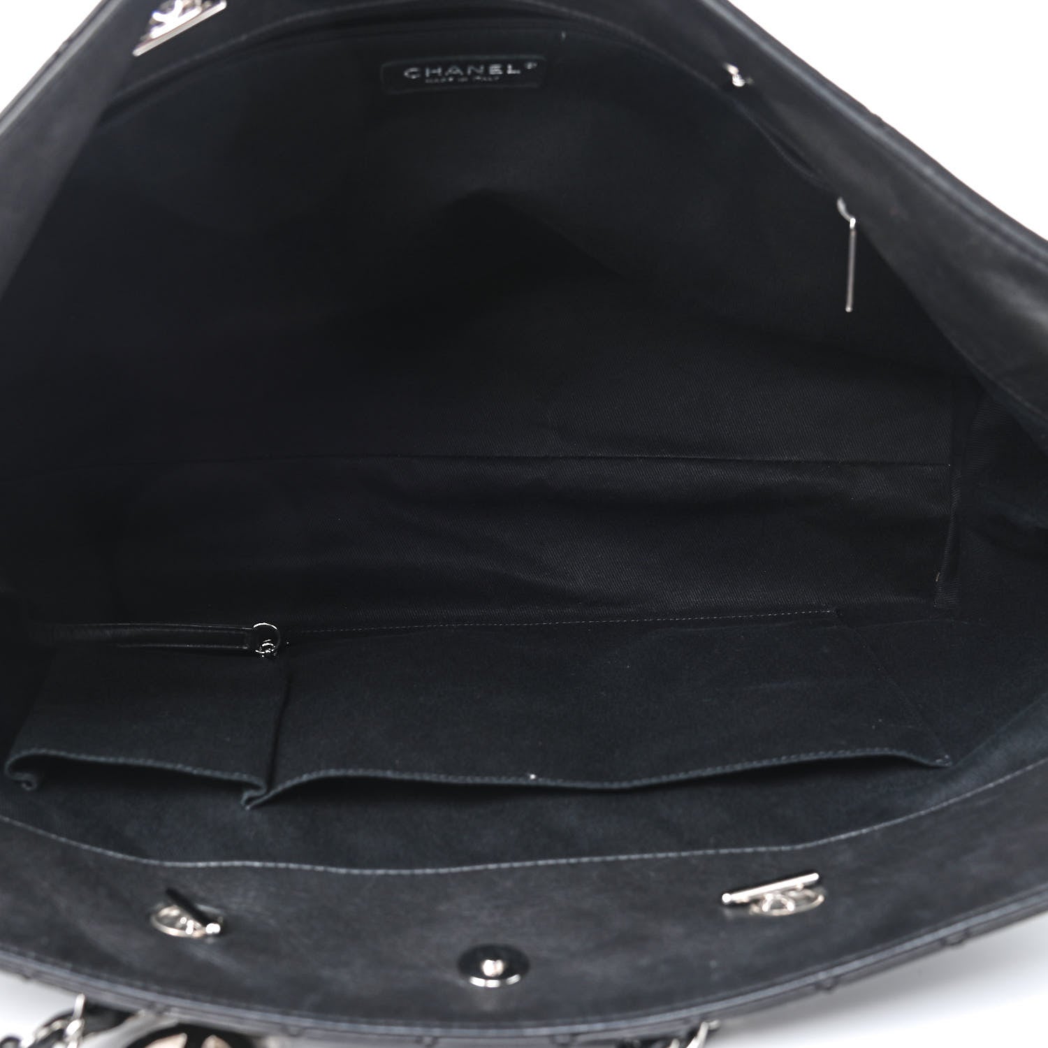 Chanel Calfskin Quilted Large In The Business Tote Black 4 of 9