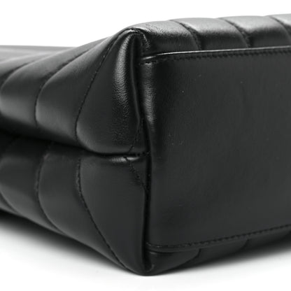 Saint Laurent Calfskin Y Quilted Monogram Monochrome Small Loulou Chain Satchel Black 11 of 15