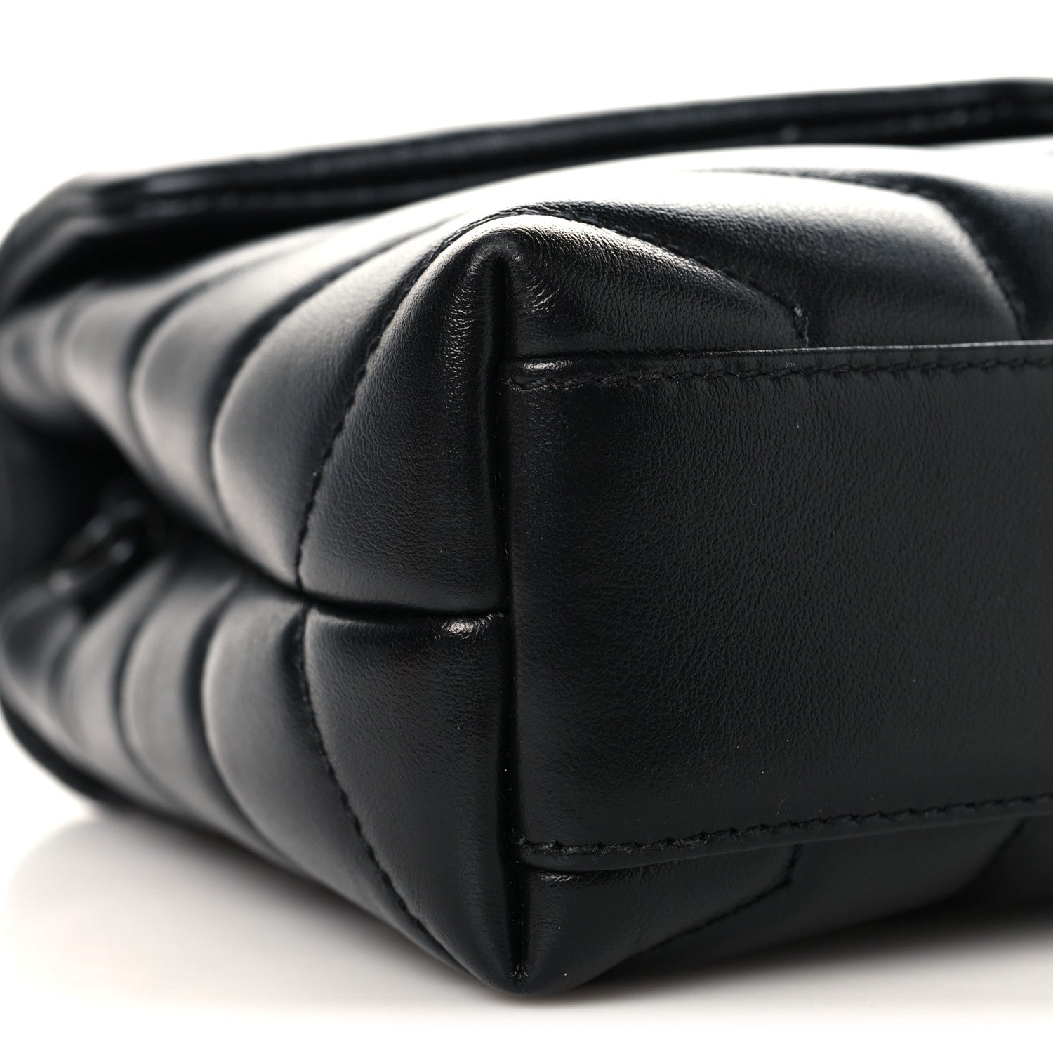 Saint Laurent Calfskin Y Quilted Monogram Monochrome Toy Loulou Crossbody Bag Black 9 of 10