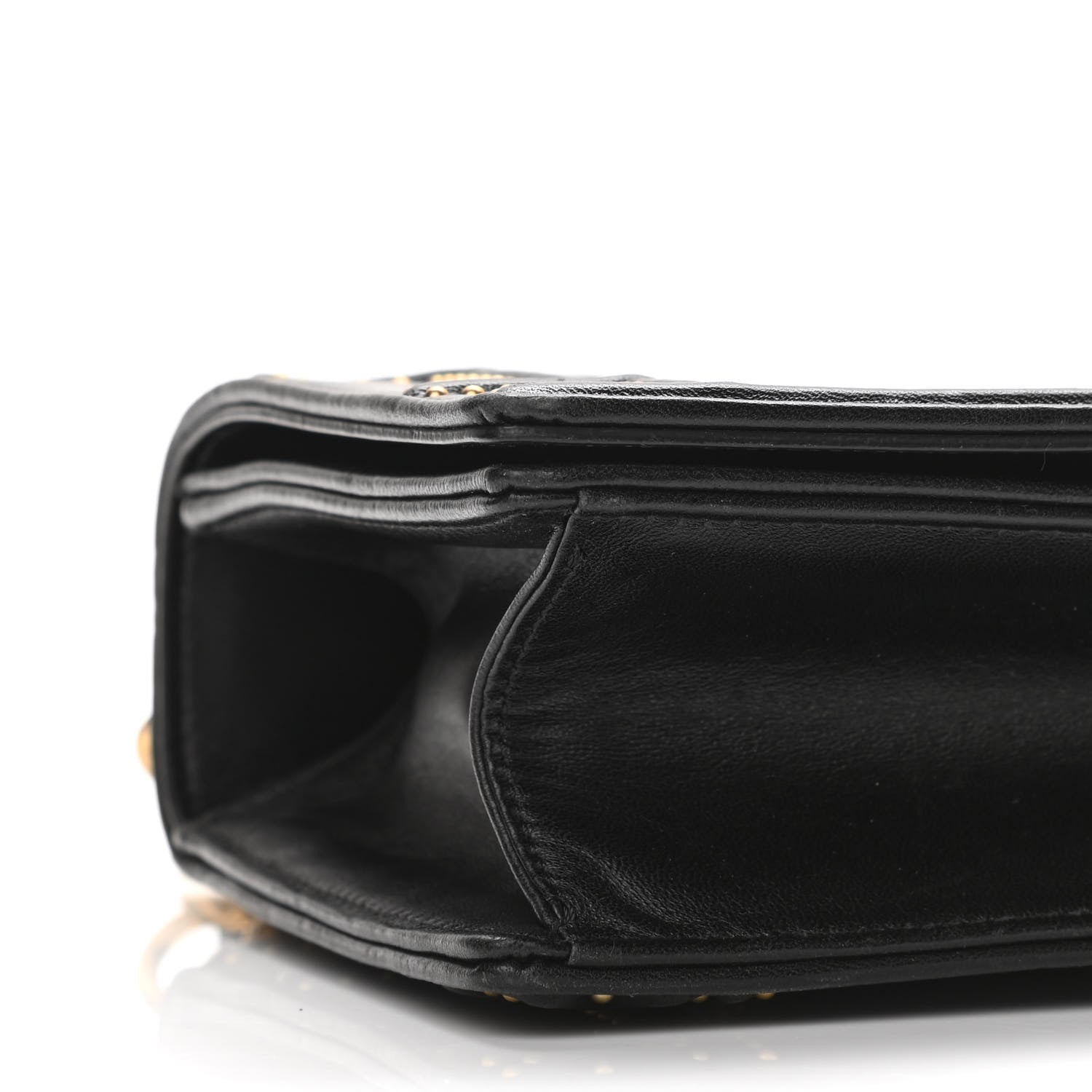 Christian Dior Lambskin Studded Medium Diorama Flap Bag Black 9 of 10