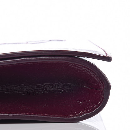 Saint Laurent Textured Patent Monogram Large Belle De Jour Clutch Purple 8 of 14