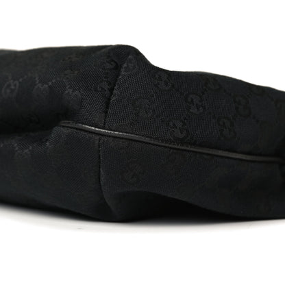 Gucci Monogram Web Medium Half Moon Hobo Black 15 of 16
