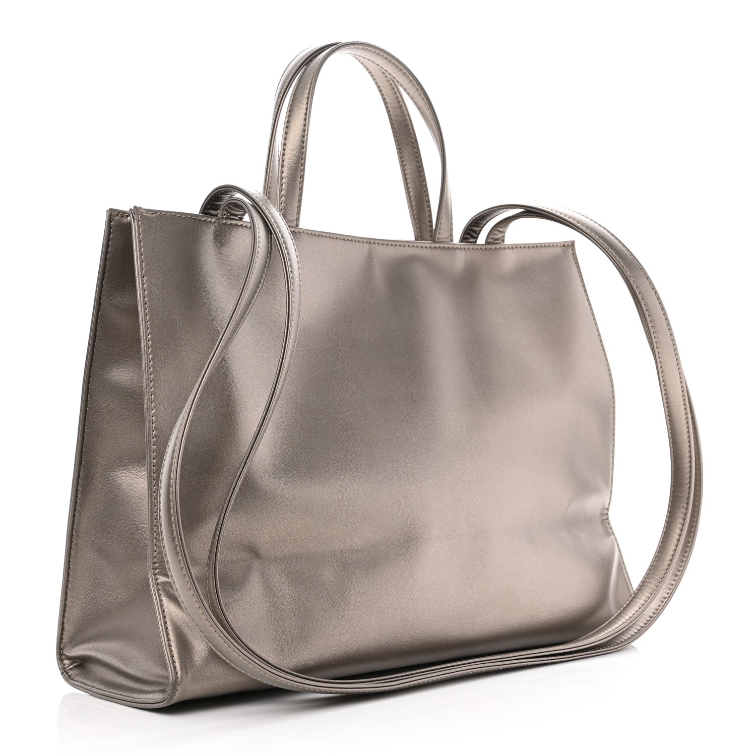 Telfar Metallic Vegan Leather Medium Shopping Bag Bronze 3 of 11