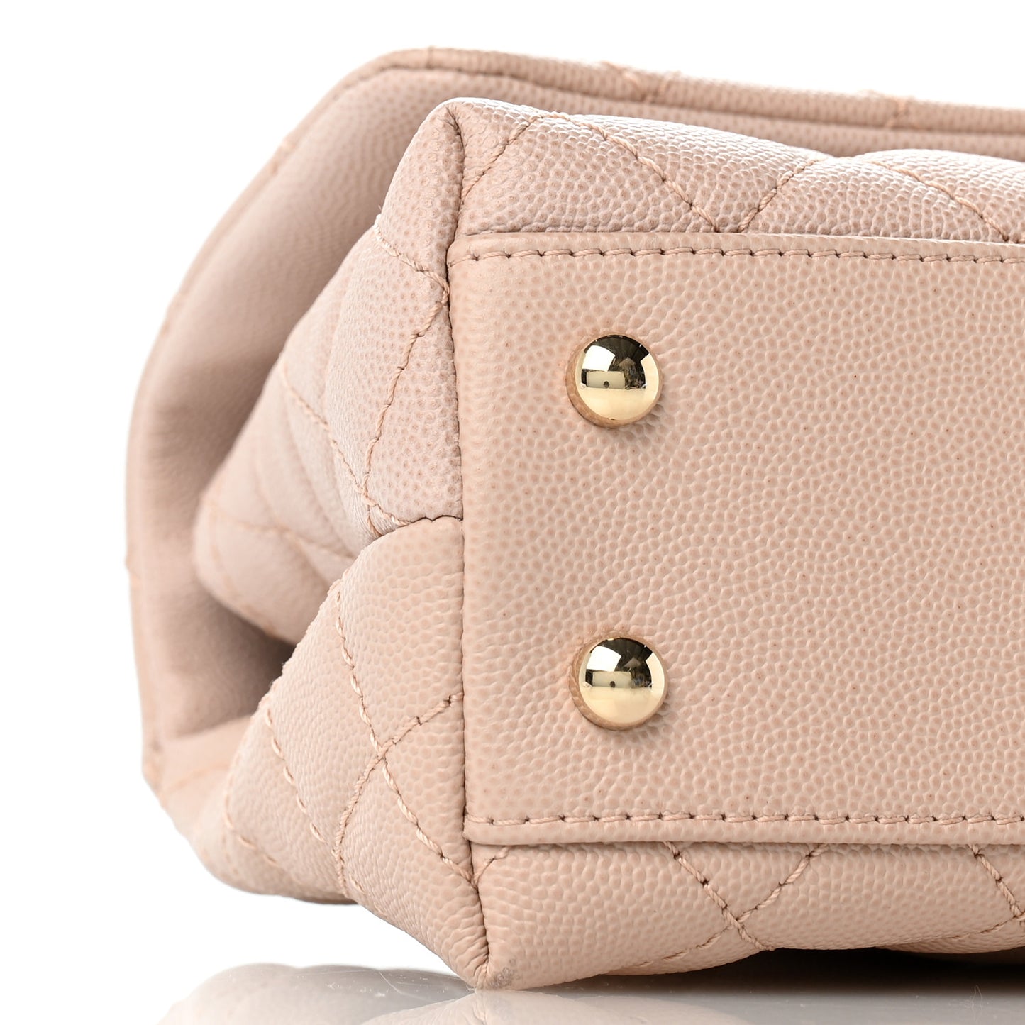 Caviar Quilted Mini Coco Handle Flap Light Pink
