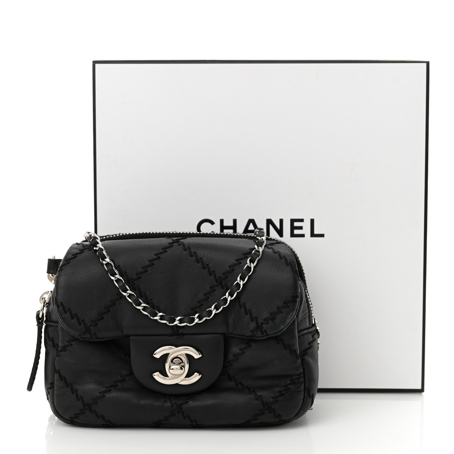 Chanel Lambskin Stitched New Mini Flap Black 13 of 13