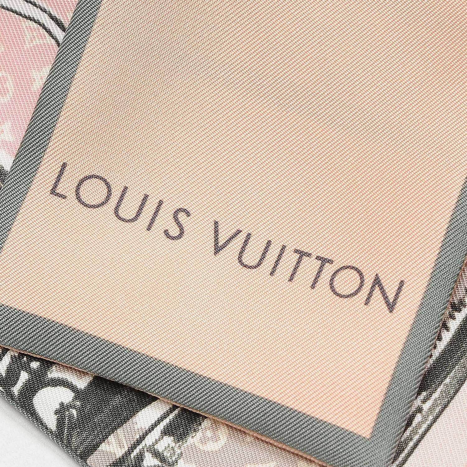 Louis Vuitton Silk Monogram Trunks Bandeau Rose Poudre 3 of 3
