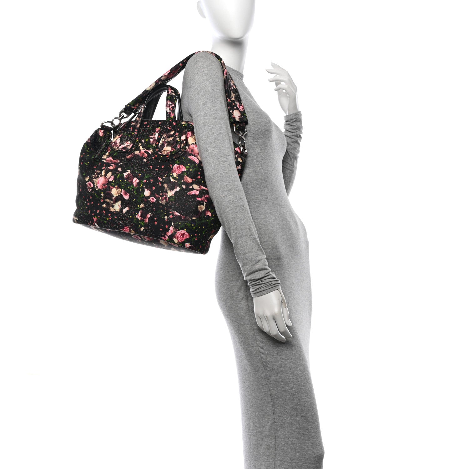 Givenchy Lambskin Roses Camouflage Print Medium Nightingale Black 2 of 10