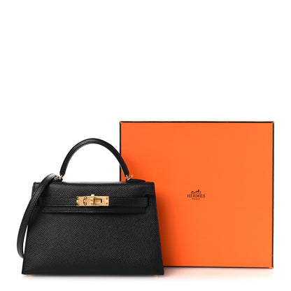 Hermes Epsom Mini Kelly Sellier 20 Black Black 12 of 12