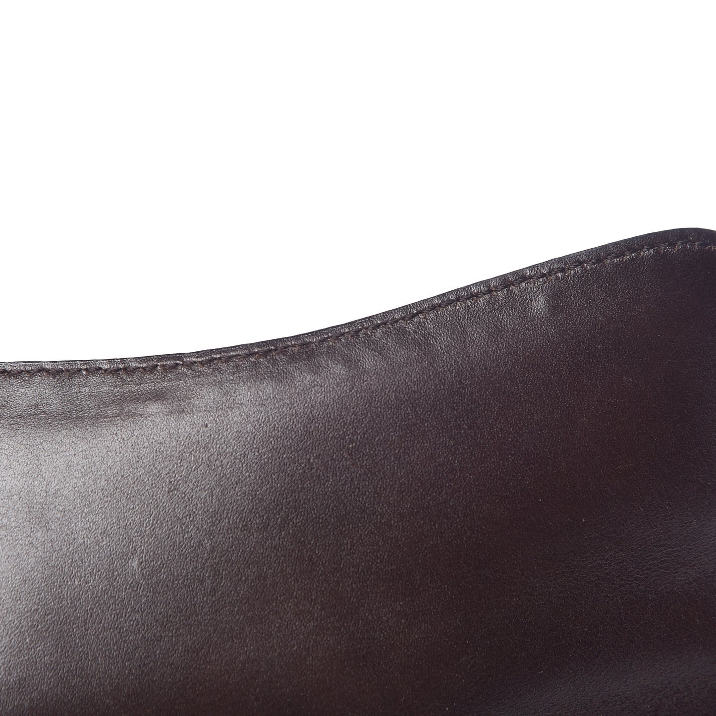 Monogram Studded Horsebit Clutch Dark Brown