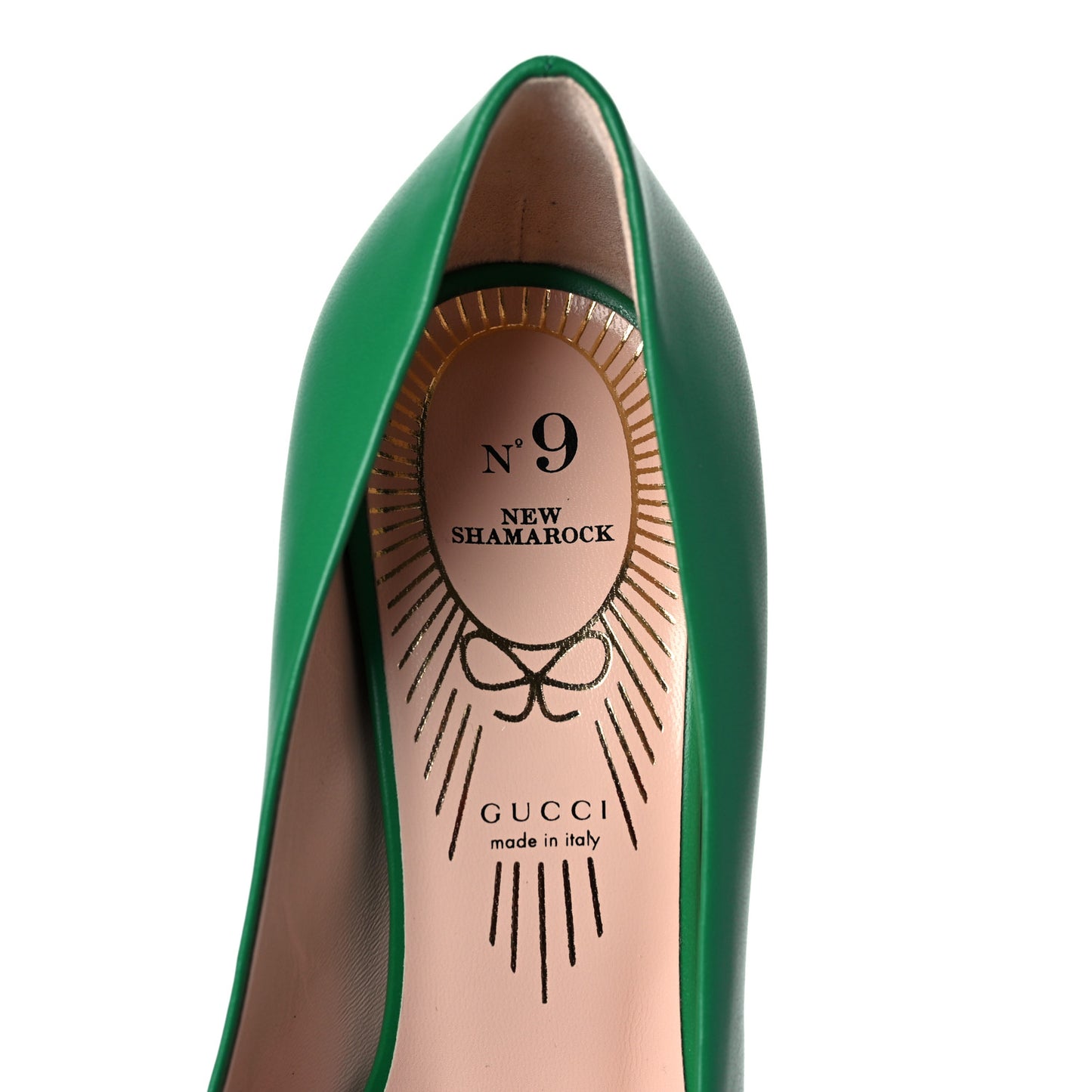 Nappa Bow High Heel Pumps 37.5 New Shamarock