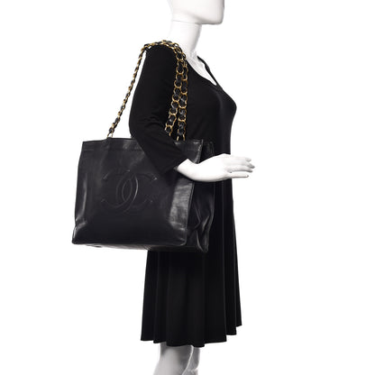 Chanel Calfskin CC Tote Black 2 of 17