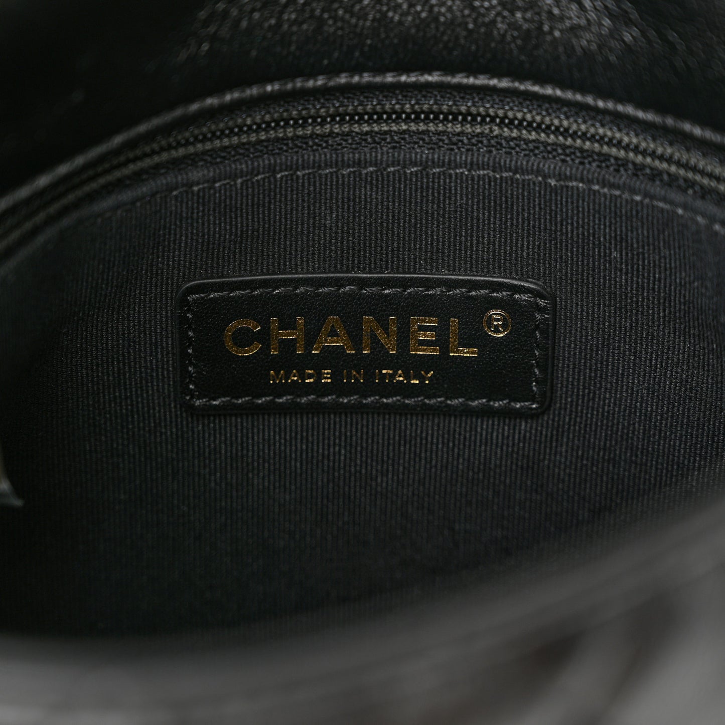Lambskin Quilted Small Lacquered Chain Flap Black