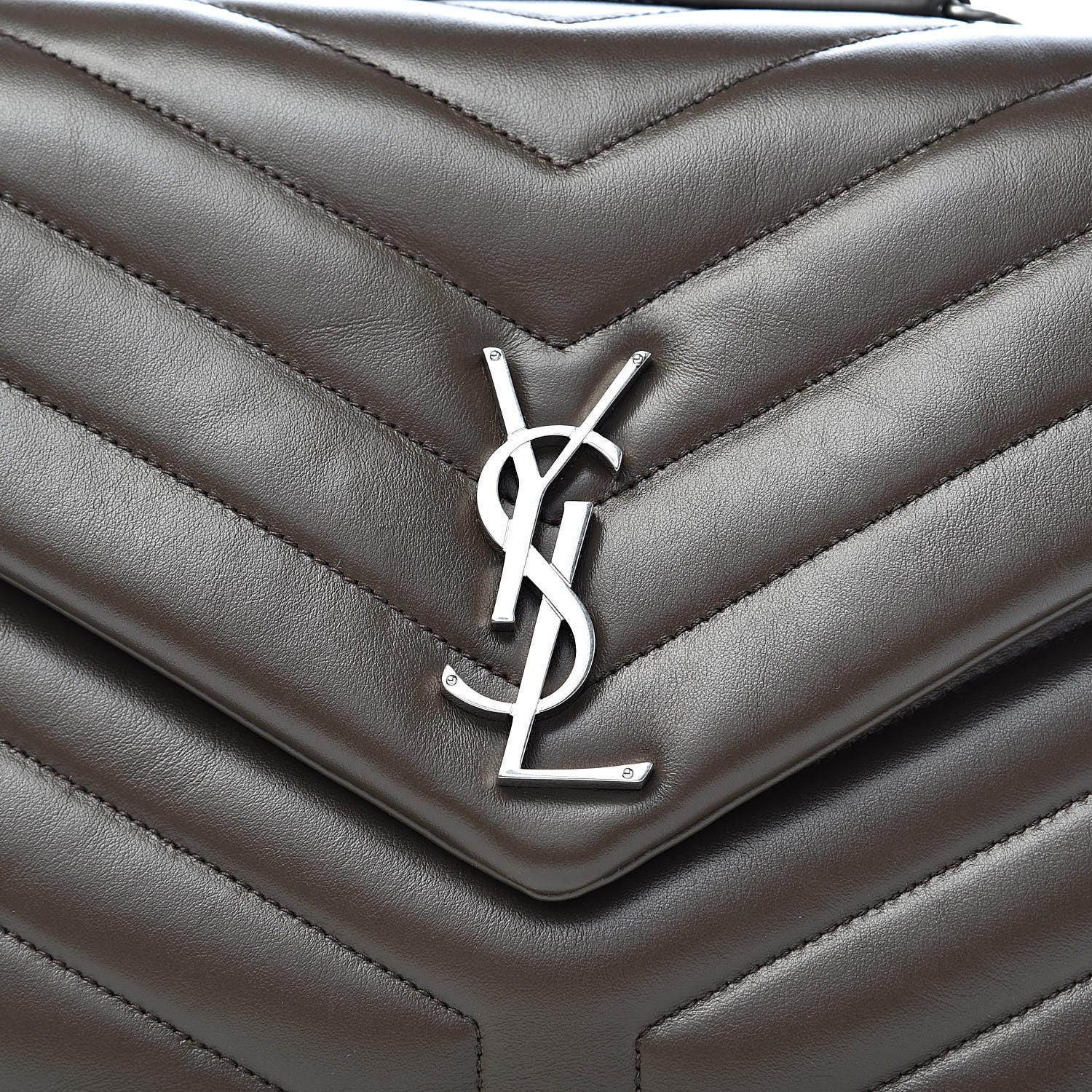 Saint Laurent Calfskin Y Quilted Monogram Medium Loulou Chain Satchel Faggio 11 of 11