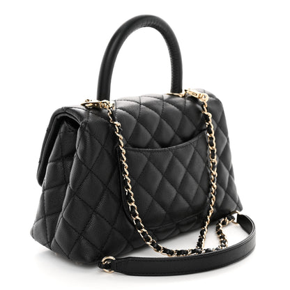 Chanel Caviar Quilted Mini Coco Handle Flap Black 3 of 11