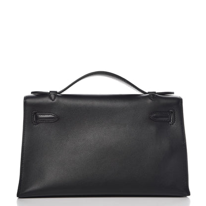 Hermes Swift Kelly Pochette Clutch Black 4 of 28