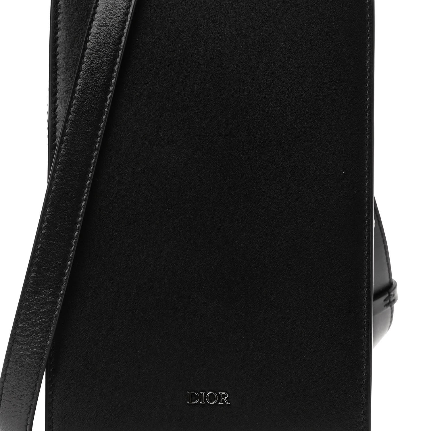 Christian Dior Lambskin Vertical Wallet On Strap Black 7 of 10
