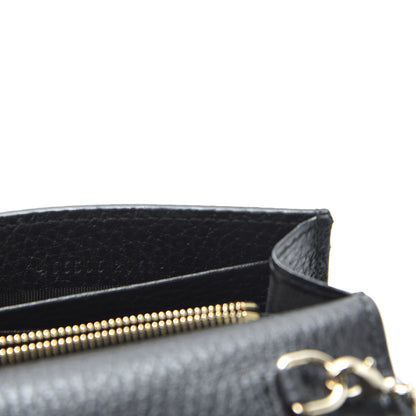 Gucci Dollar Calfskin Medium Betty Chain Wallet Black 7 of 10