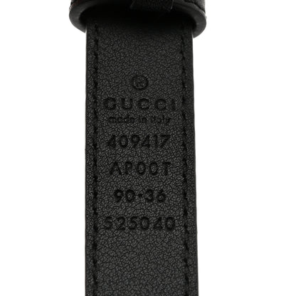 Gucci Calfskin Double G 20mm Belt 90 36 Black 3 of 6