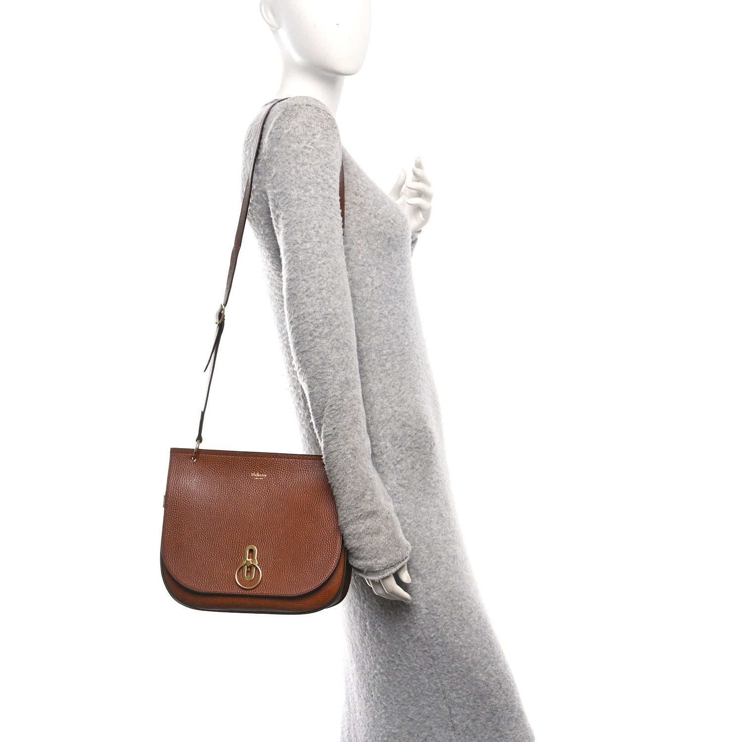 Mulberry Small Classic Grain Amberley Satchel Oak 3 of 11