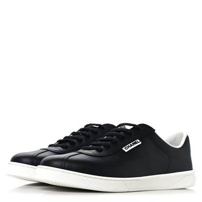 Chanel Calfskin CC Mens Uniform Sneakers 43 Black 4 of 8