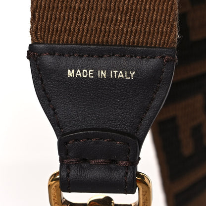 Fendi Ribbon Vitello Century FF 1974 Flat Studded Strap You Fango Marrone Ebano 4 of 5