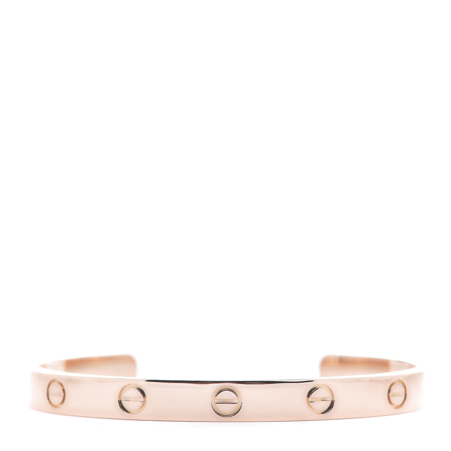 18K Pink Gold LOVE Cuff Bracelet 17