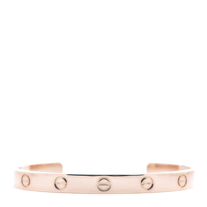 Cartier 18K Pink Gold LOVE Cuff Bracelet 17 1 of 4