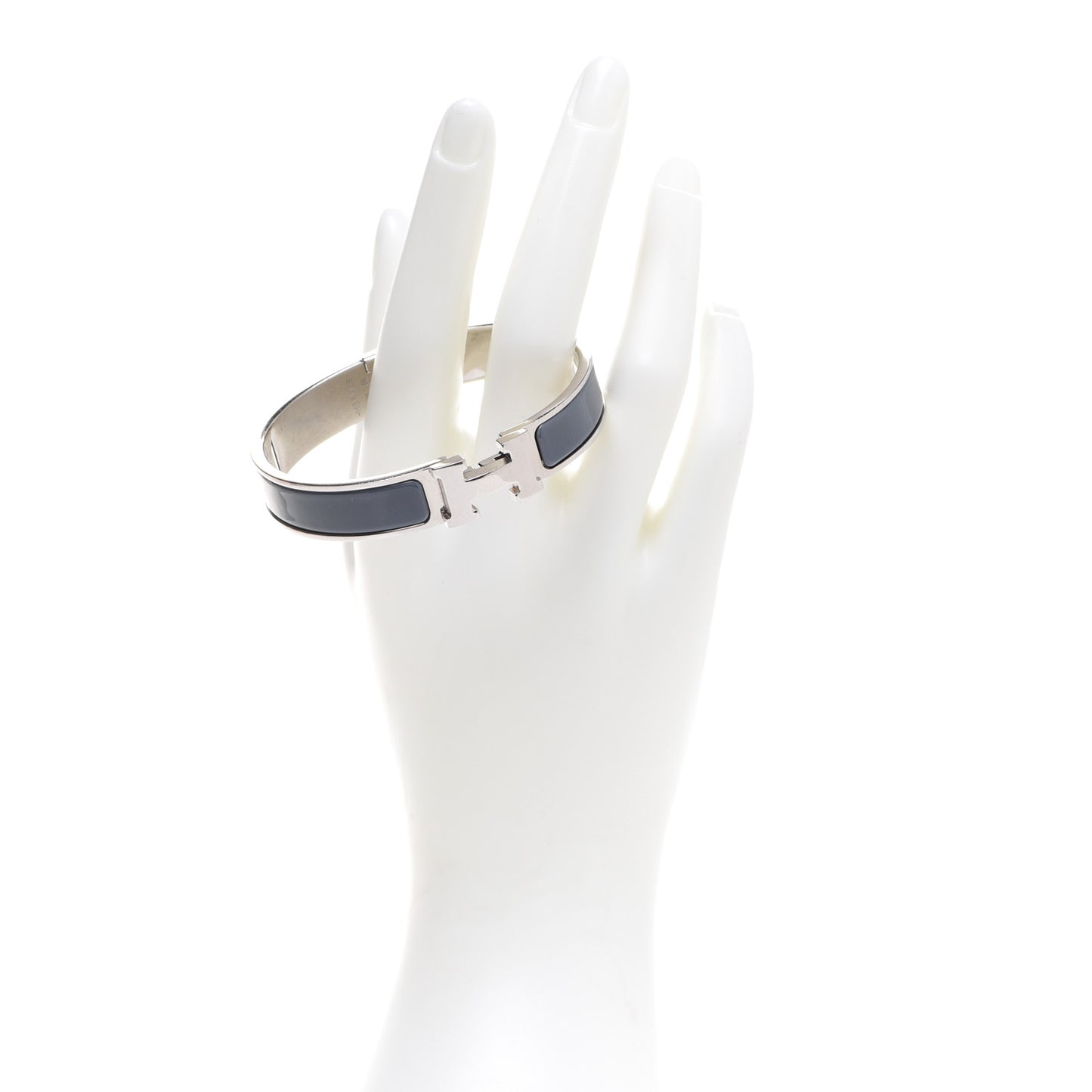 Enamel Narrow Clic Clac H Bracelet PM Ardoise