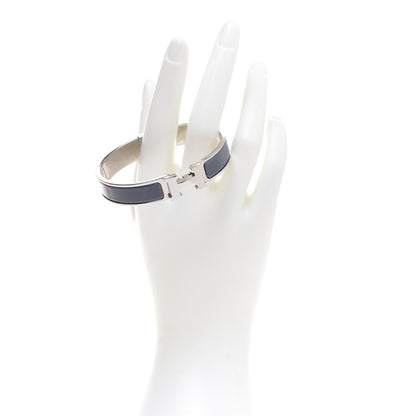 Hermes Enamel Narrow Clic Clac H Bracelet PM Ardoise 2 of 7