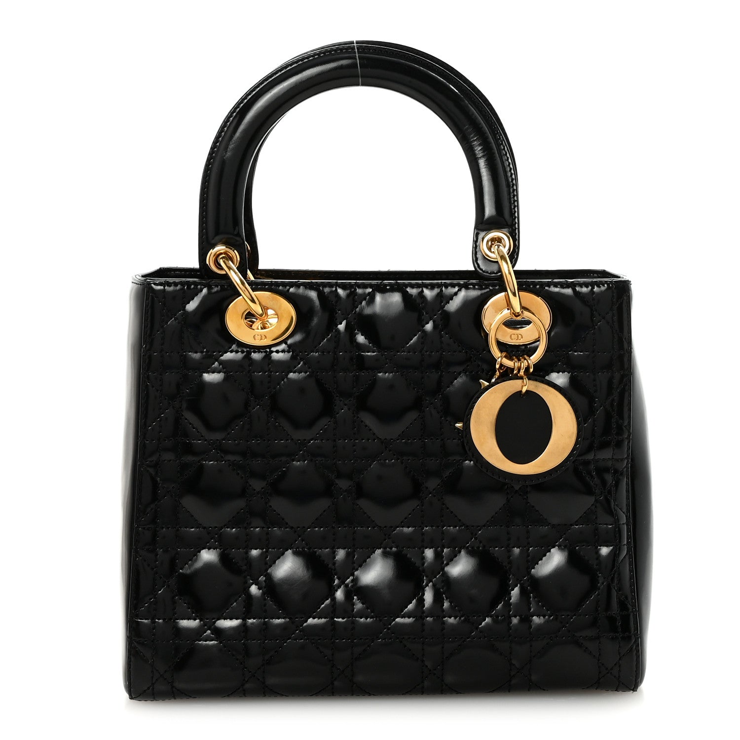 Christian Dior Patent Cannage Medium Lady Dior Black 1 of 10