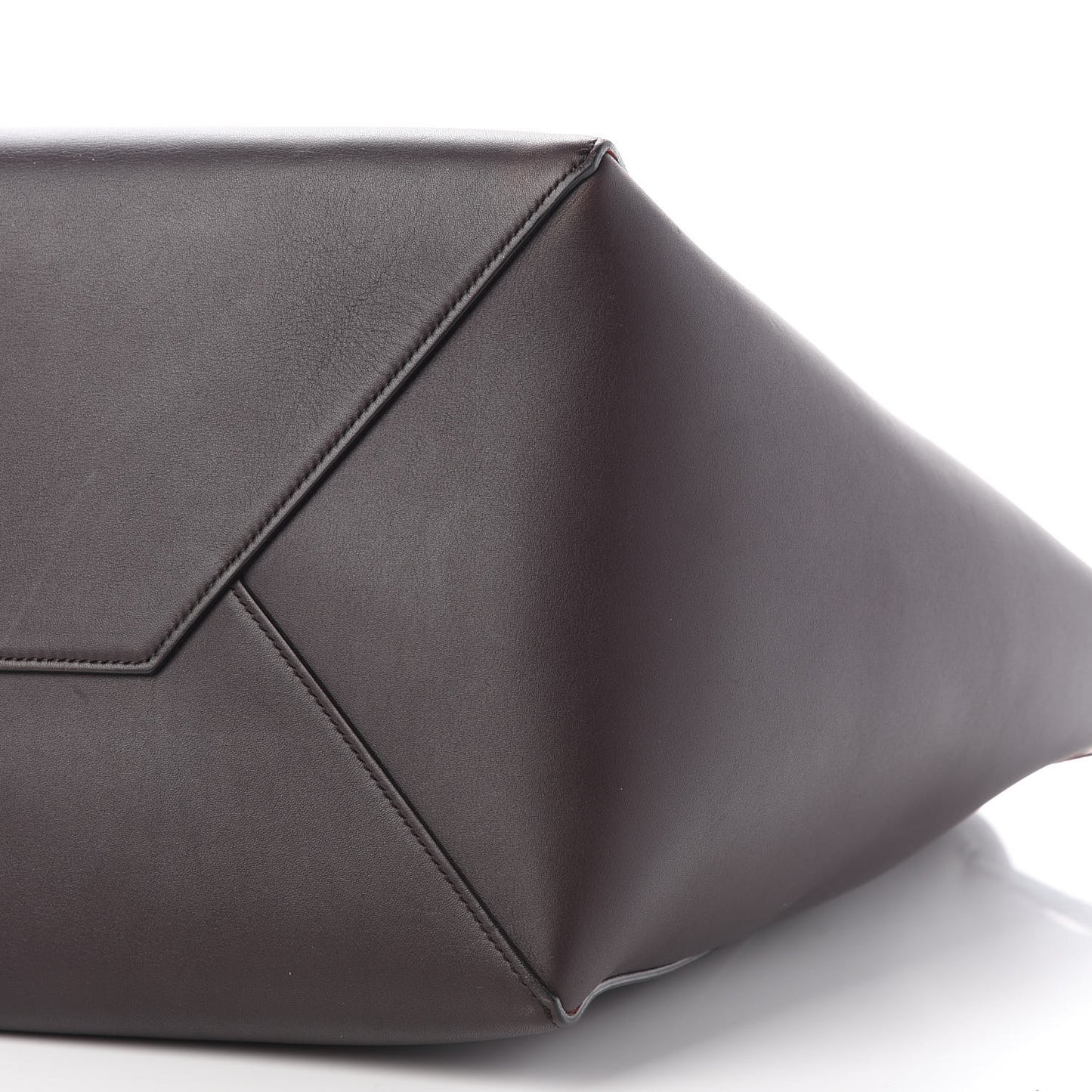 Smooth Calfskin Small Belt Cabas Phantom Dark Brown