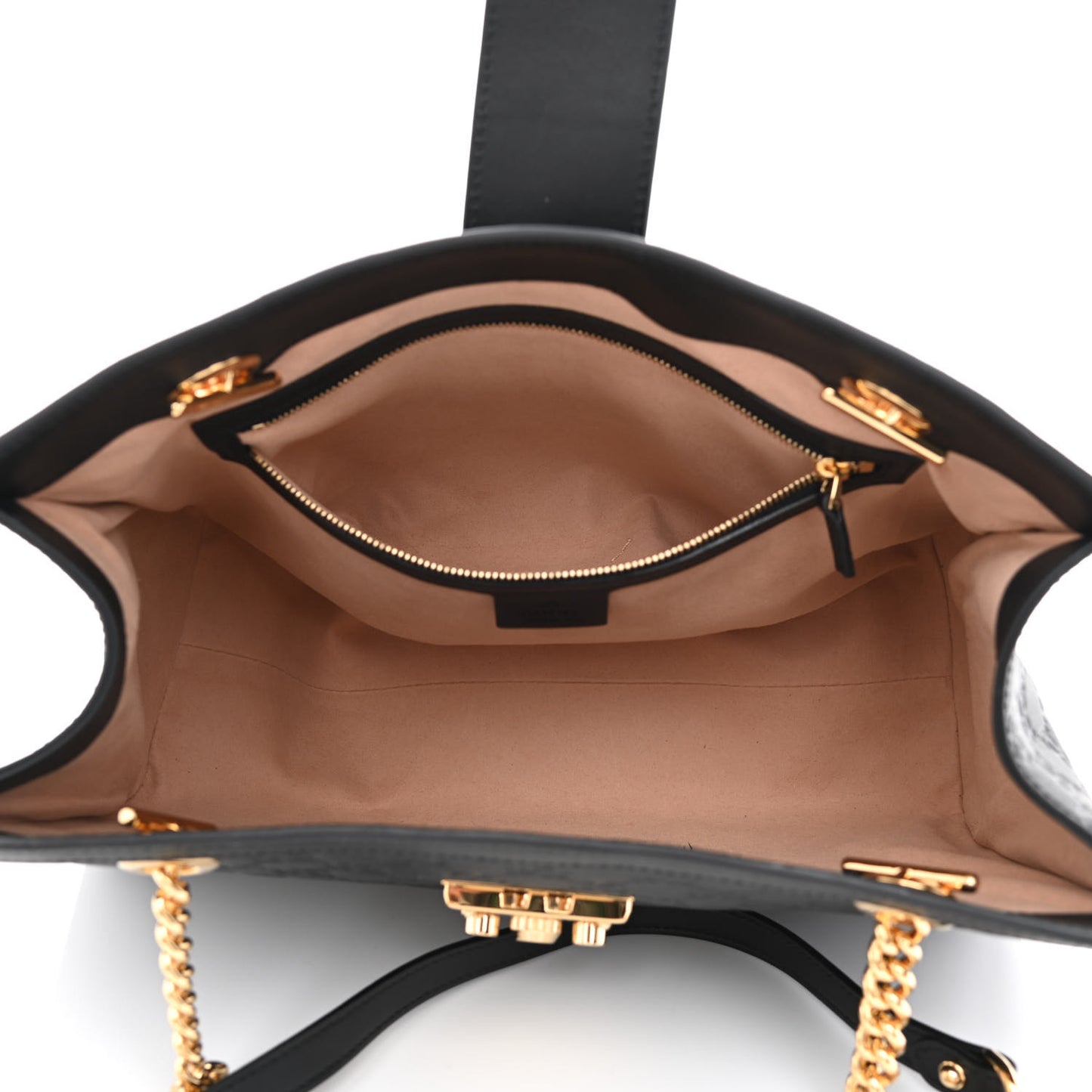 Guccissima Medium Padlock Tote Black