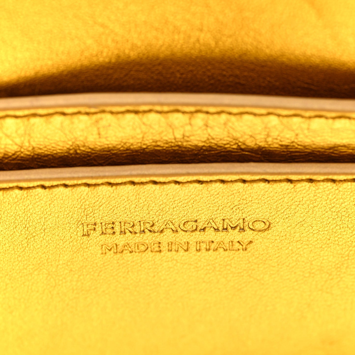 Metallic Calfskin XS Hug Bag Gold