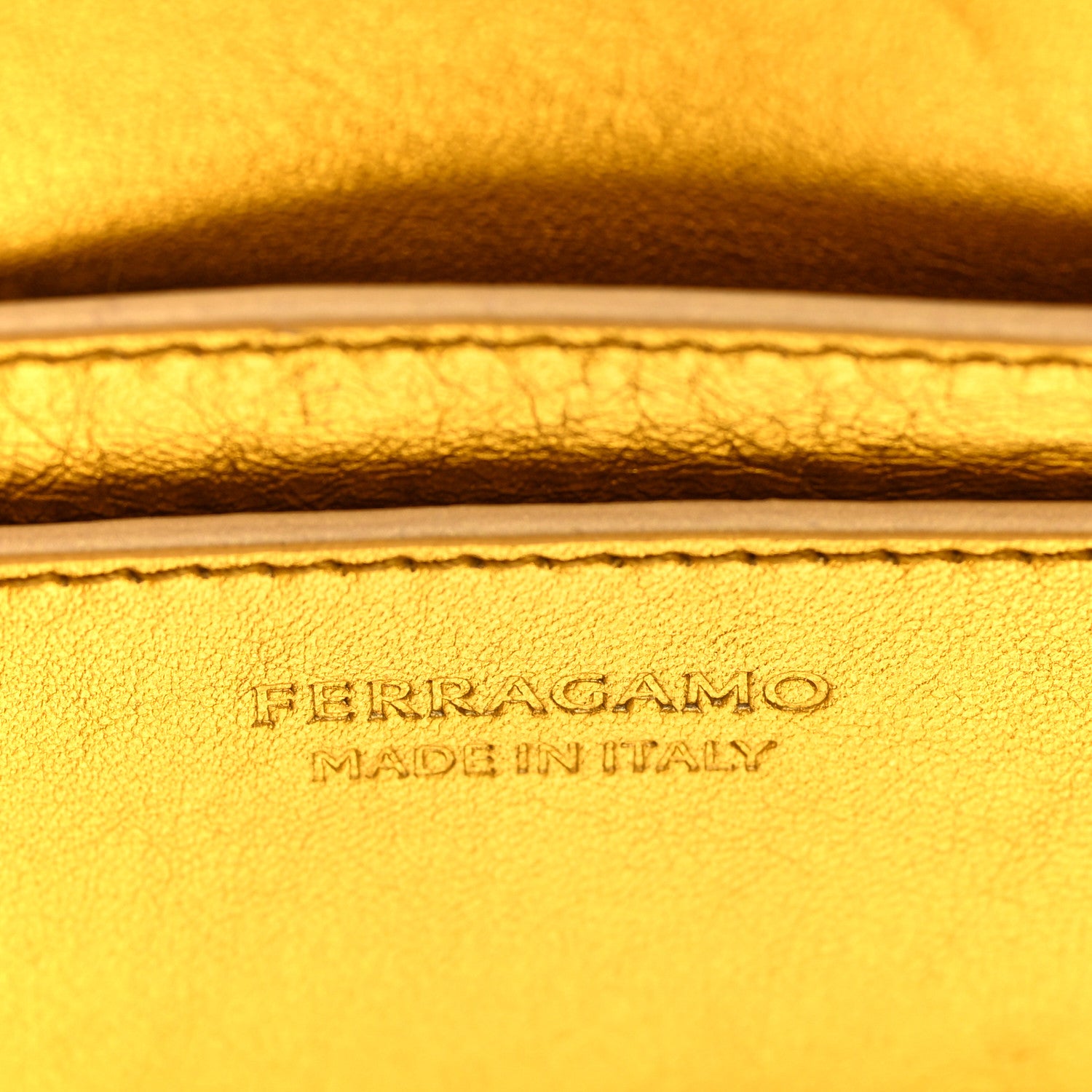 Salvatore Ferragamo Metallic Calfskin XS Hug Bag Gold 6 of 9
