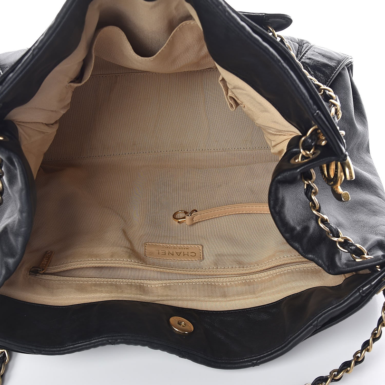 Chanel Calfskin Quilted Small In The Mix Shopping Tote Black 6 of 11