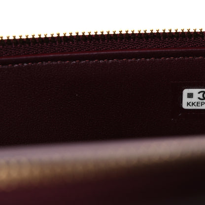 Chanel Calfskin Crocodile Embossed Crococo Exoticoco Vanity With Chain Dark Burgundy 7 of 12