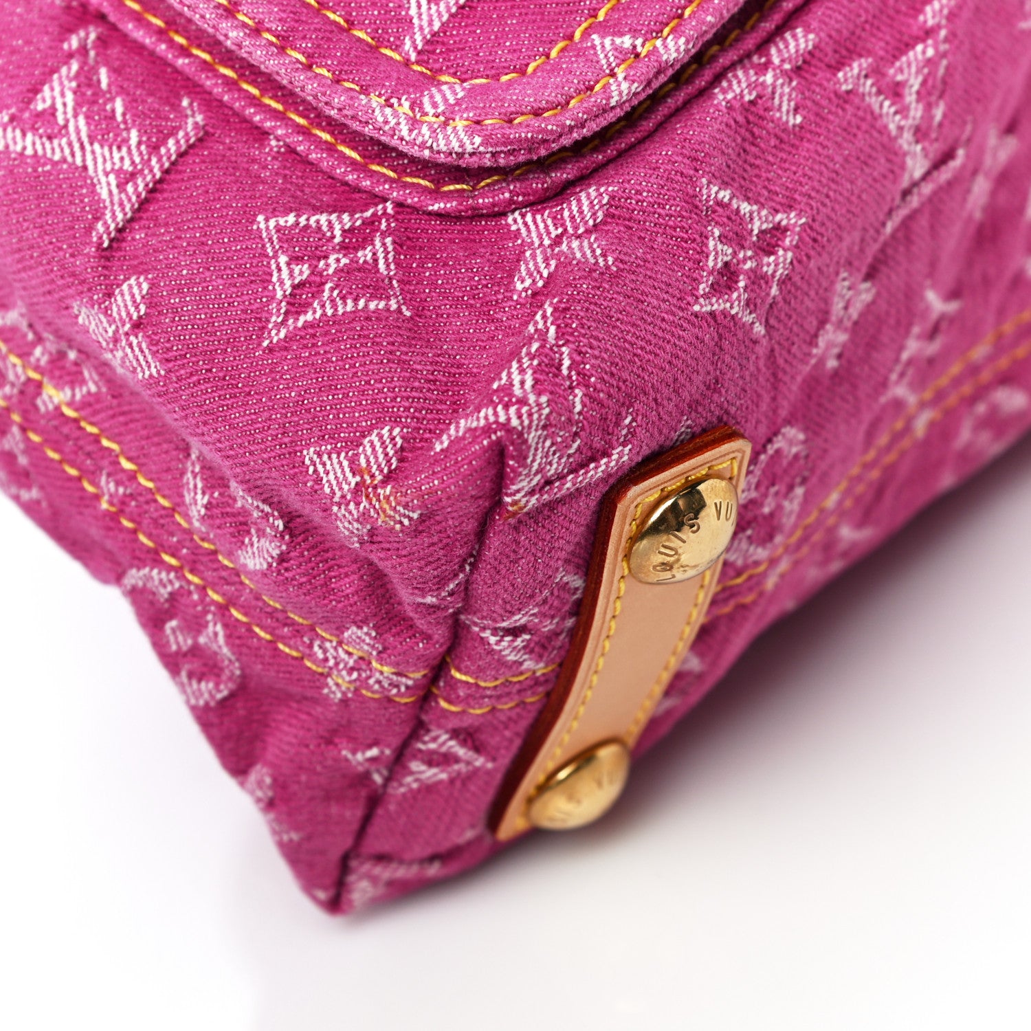 Louis Vuitton Denim Baggy PM Fuchsia 8 of 11