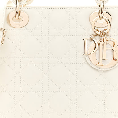 Christian Dior Lambskin Cannage Medium Lady Dior White 8 of 12