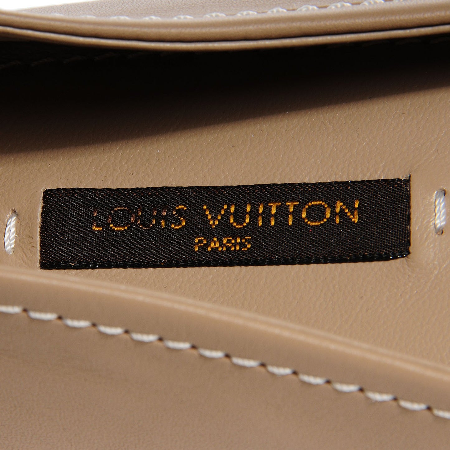 Leather Oxford Ballerina Flats Beige 37